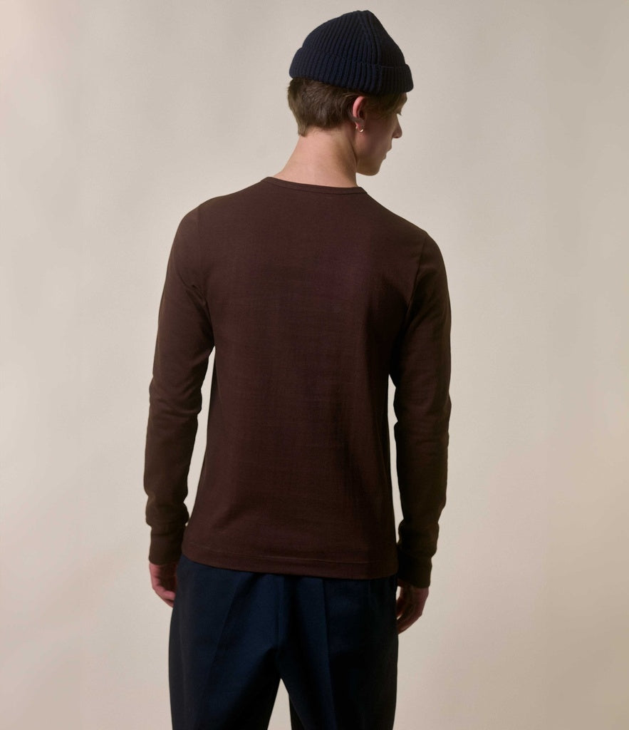 HENLEY LOOPWHEELED longsleeve [coffee]