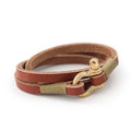 UDO | Wickellederarmband mit Schäkel [cognac]
