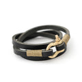 UDO | Wickellederarmband mit Schäkel [black]