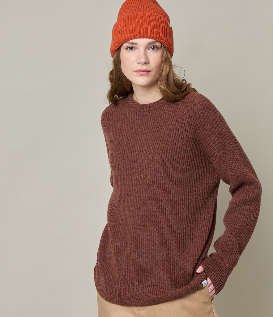 WOMEN´S Pullover oversized fit [chestnut]