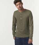 Lade das Bild in den Galerie-Viewer, HENLEY LOOPWHEELED longsleeve [army]
