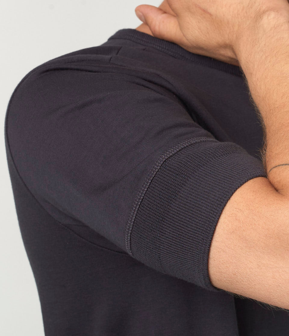 HENLEY LOOPWHEELED short [charcoal]