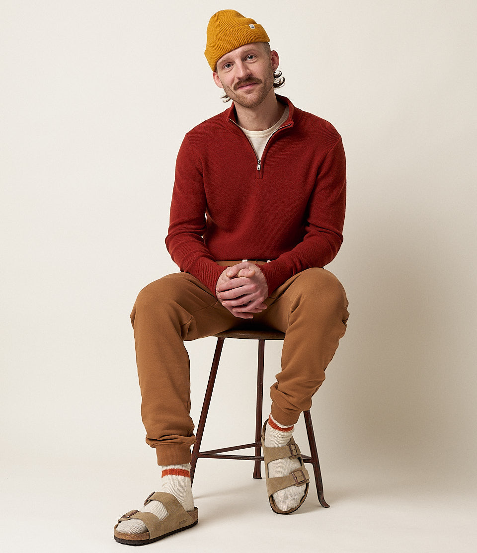 Half-Zip Pullover relaxed fit [clay]